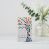 Yoga Instructor Business Card Visitenkarte (Stehend Vorderseite)