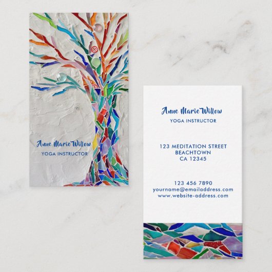 Yoga Instructor Business Card Visitenkarte (Vorne/Hinten)