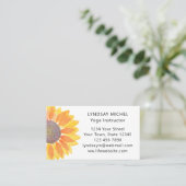 Yoga Instructor Business Card Visitenkarte (Stehend Vorderseite)