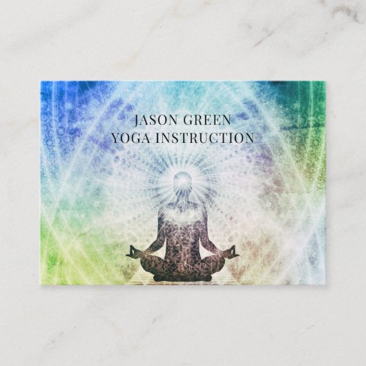 Yoga Instructor Business Card Visitenkarte (Vorderseite)
