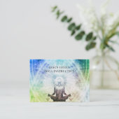 Yoga Instructor Business Card Visitenkarte (Stehend Vorderseite)