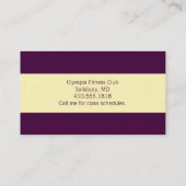 Yoga Instructor Business Cards Visitenkarte (Rückseite)