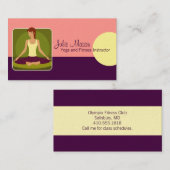 Yoga Instructor Business Cards Visitenkarte (Vorne/Hinten)