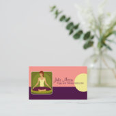 Yoga Instructor Business Cards Visitenkarte (Stehend Vorderseite)