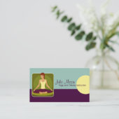Yoga Instructor Business Cards Visitenkarte (Stehend Vorderseite)