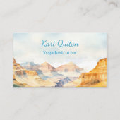 Yoga Instructor Canyon Watercolor Visitenkarte (Vorderseite)