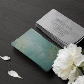 Yoga Instructor Chic Gold Floral Om Symbol Mandala Visitenkarte