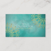 Yoga Instructor Chic Gold Floral Om Symbol Mandala Visitenkarte (Vorderseite)