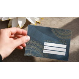 Yoga Instructor Chic Gold Mandala Geschenkzertifik Rabattkarte