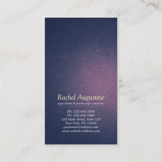 Yoga Instructor Class Pass Meditation Pose OM Sign Treuekarte (Rückseite)