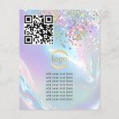 Yoga Instructor Classes Logo Holographic Opal Flyer (Hinten)