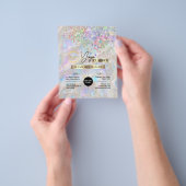 Yoga Instructor Classes Logo Marbled Opal Flyer (Gruppe)