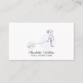 Yoga Instructor Cobra Pose Business Card Visitenkarte (Vorderseite)