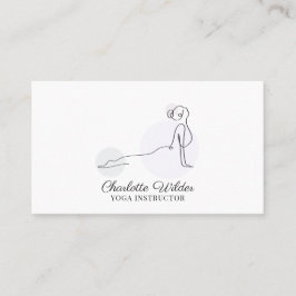 Yoga Instructor Cobra Pose Business Card Visitenkarte