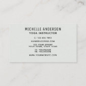 Yoga Instructor Colorful Visitenkarte (Rückseite)