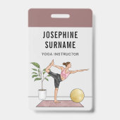 Yoga Instructor Dancer Pose Medical Trainer Ausweis (Vorderseite)