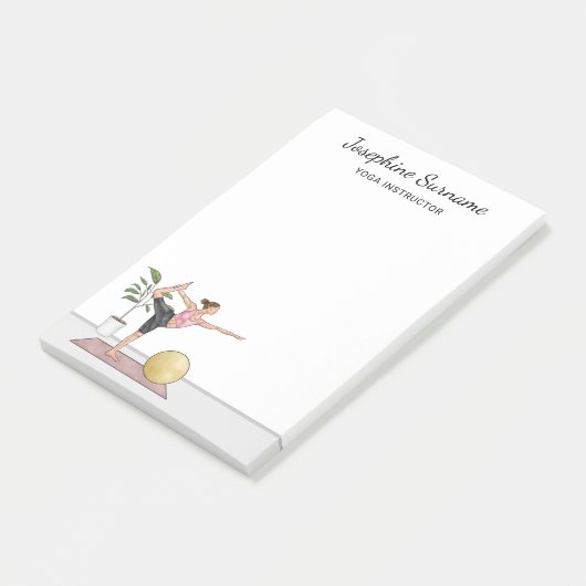 Yoga Instructor Dancer Pose Trainer Individuelle N Post-it Klebezettel (angewinkelt)