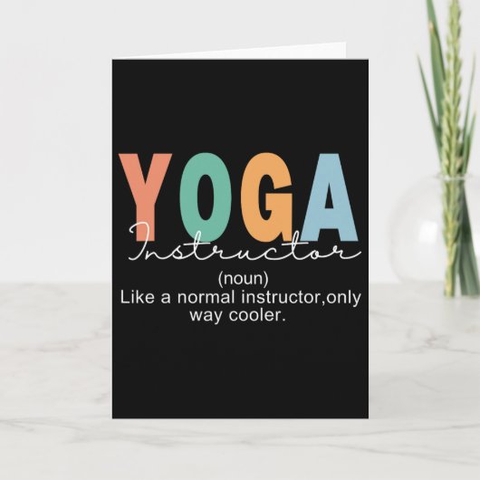 Yoga Instructor Definition Normal Only Cooler Teac Karte (Vorderseite)