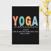 Yoga Instructor Definition Normal Only Cooler Teac Karte (Gelbe Blume)