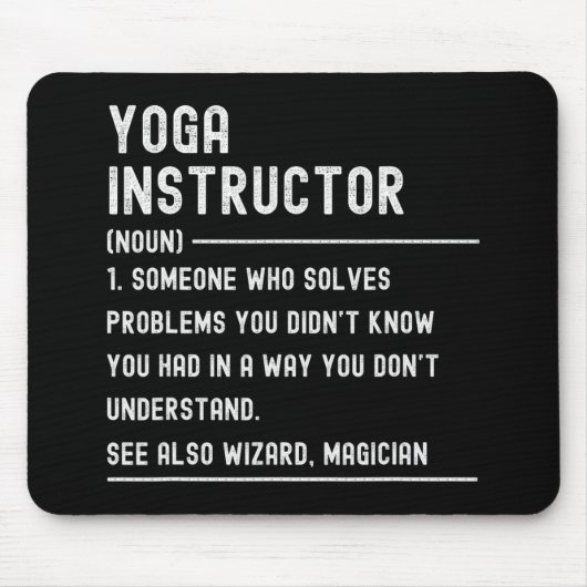 Yoga Instructor Definition Shirts Funny Job Title  Mousepad (Vorne)