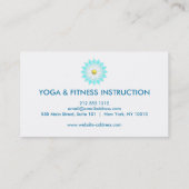 Yoga Instructor der Blume für Elegant Lotus Visitenkarte (Rückseite)