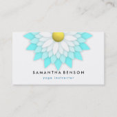 Yoga Instructor der Blume für Elegant Lotus Visitenkarte (Vorderseite)
