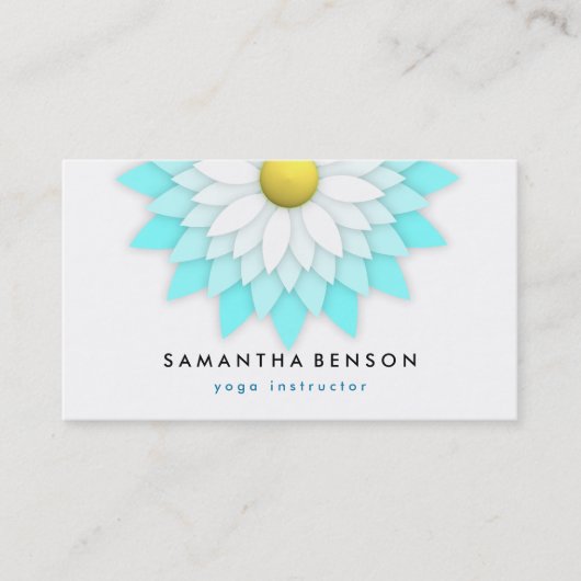 Yoga Instructor der Blume für Elegant Lotus Visitenkarte (Vorderseite)
