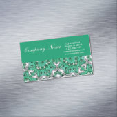 Yoga Instructor der Neuzeit Smaragdgrün Mandala Magnetische Visitenkarte (Beispiel)