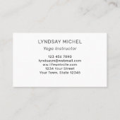 Yoga Instructor der Wasserfarben-Sonnenblume Visitenkarte (Rückseite)