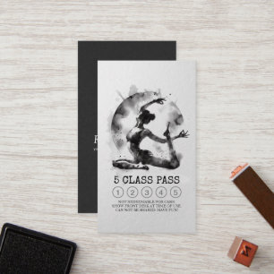Yoga Instructor Einbeiner King Pose 5 Class Pass Treuekarte