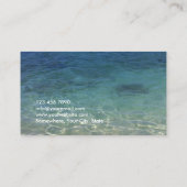 Yoga Instructor Elegant Blue Ocean Visitenkarte (Rückseite)