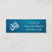 Yoga Instructor, elegant, schwarz und weiß. Mini Visitenkarte (Vorderseite)