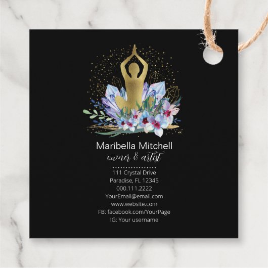 Yoga Instructor Energy Healer Crystals Reiki Welln Geschenkanhänger (Rückseite)