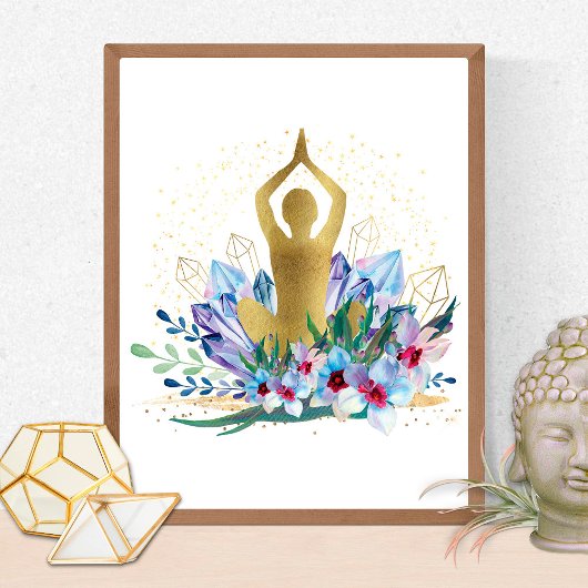 Yoga Instructor Energy Healer Crystals Reiki Welln Poster