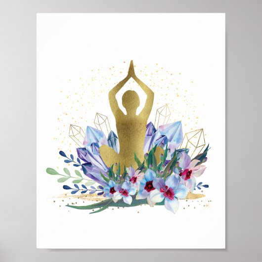 Yoga Instructor Energy Healer Crystals Reiki Welln Poster (Vorne)