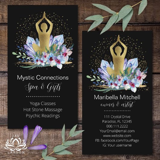 Yoga Instructor Energy Healer Crystals Reiki Welln Visitenkarte