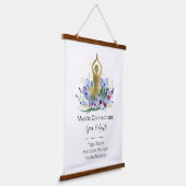 Yoga Instructor Energy Healer Crystals Reiki Welln Wandteppich Mit Holzrahmen (Gewinkelt)