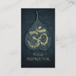 Yoga Instructor Ernennung Bodhi Leaf OM Symbol Terminkarte
