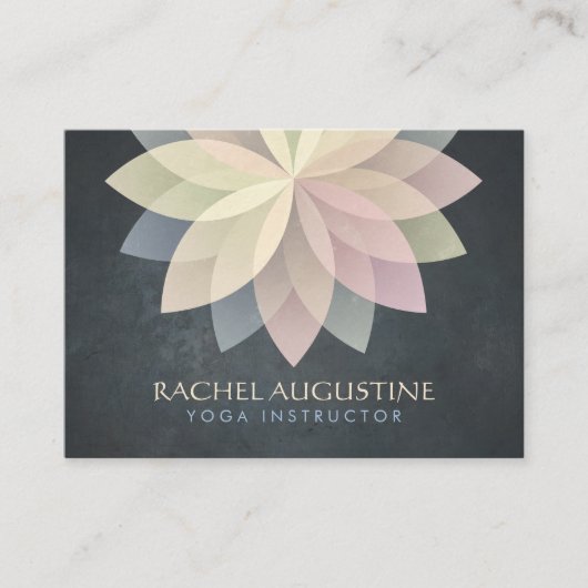 YOGA Instructor Ernennung Colorful Lotus Mandala Terminkarte (Vorderseite)