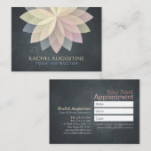 YOGA Instructor Ernennung Colorful Lotus Mandala Terminkarte (Vorne/Hinten)