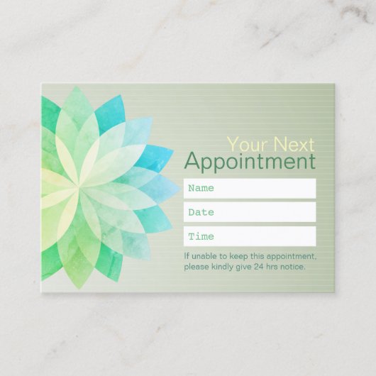 YOGA Instructor Ernennung Colorful Lotus Mandala Terminkarte (Vorderseite)