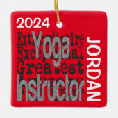 Yoga Instructor Extraordinaire CUSTOM Keramikornament (Vorderseite)