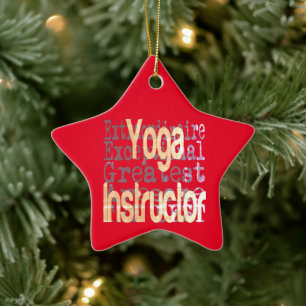 Yoga Instructor Extraordinaire Keramik Ornament