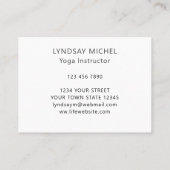 Yoga Instructor Floral Business Card Visitenkarte (Rückseite)