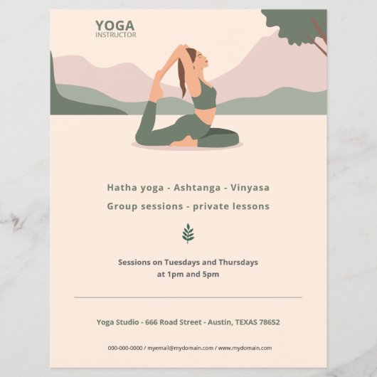 Yoga Instructor Flyer (Vorne)