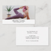 Yoga Instructor Foto Business Card Visitenkarte (Vorne/Hinten)