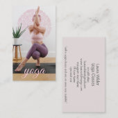 Yoga Instructor Foto Visitenkarte (Vorne/Hinten)