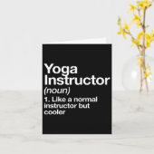 Yoga Instructor Funny Definition Gym Trainer Coach Karte (Gelbe Blume)