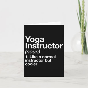 Yoga Instructor Funny Definition Gym Trainer Coach Karte