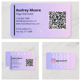 Yoga Instructor für persönliche Markenbezeichnunge Visitenkarte